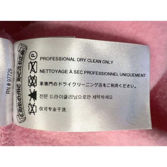 Chrome Heart U.S.A. Pink Hoodie With Kangaroo Pocket & Drawstring Hood - Picture 13 of 16